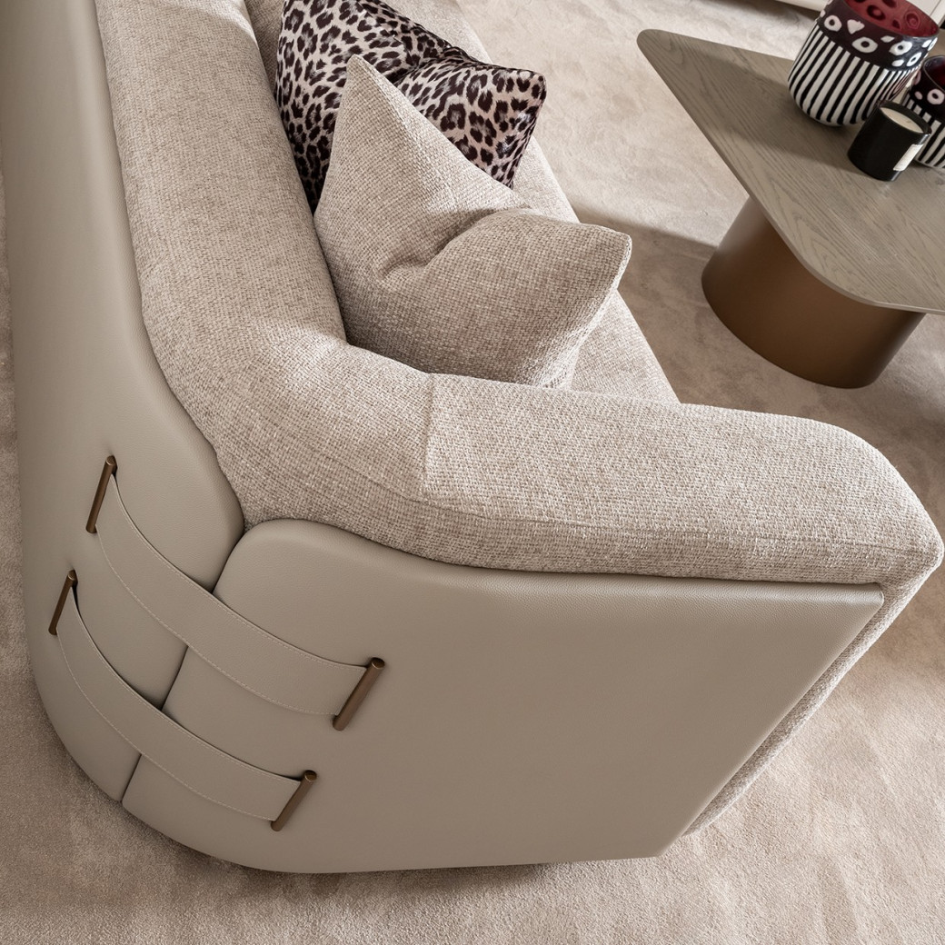 Sofa Mink Light Ash Canberra Collection By Michael Amini LFR-CNBA816-MNK-120