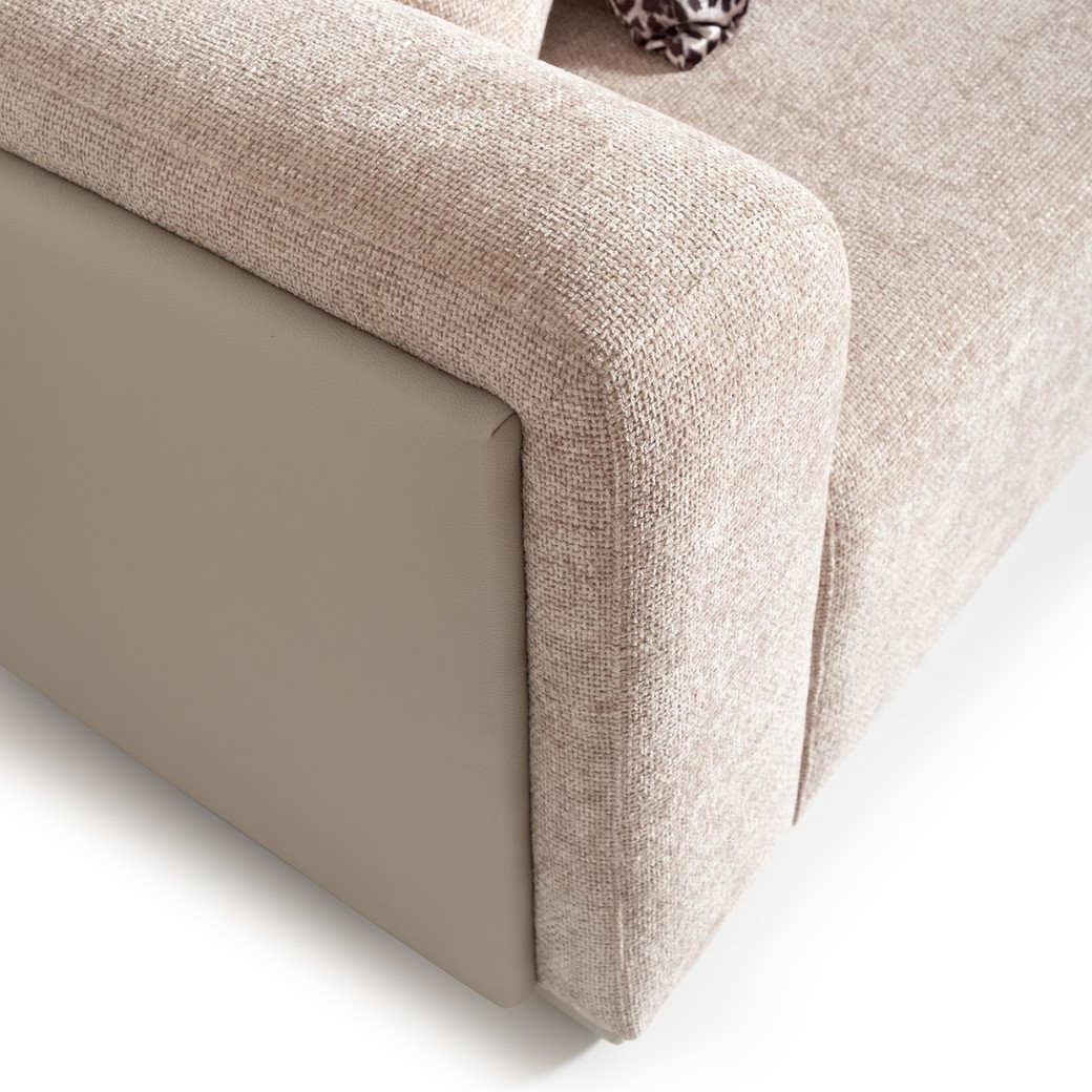 Sofa Mink Light Ash Canberra Collection By Michael Amini LFR-CNBA816-MNK-120