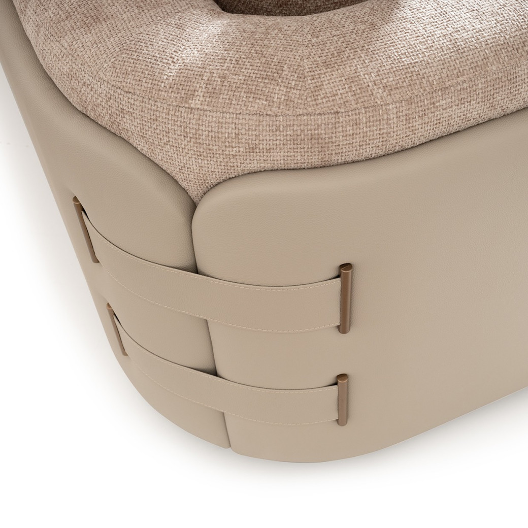 Sofa Mink Light Ash Canberra Collection By Michael Amini LFR-CNBA816-MNK-120