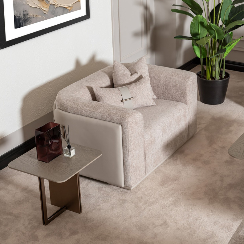 Chair 1/2 Mink Light Ash Canberra Collection By Michael Amini LFR-CNBA838-MNK-120