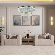 Chair 1/2 Mink Light Ash Canberra Collection By Michael Amini LFR-CNBA838-MNK-120