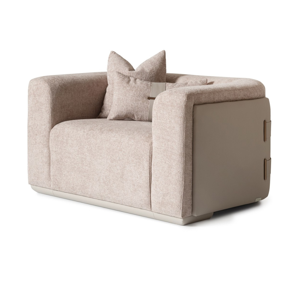 Chair 1/2 Mink Light Ash Canberra Collection By Michael Amini LFR-CNBA838-MNK-120
