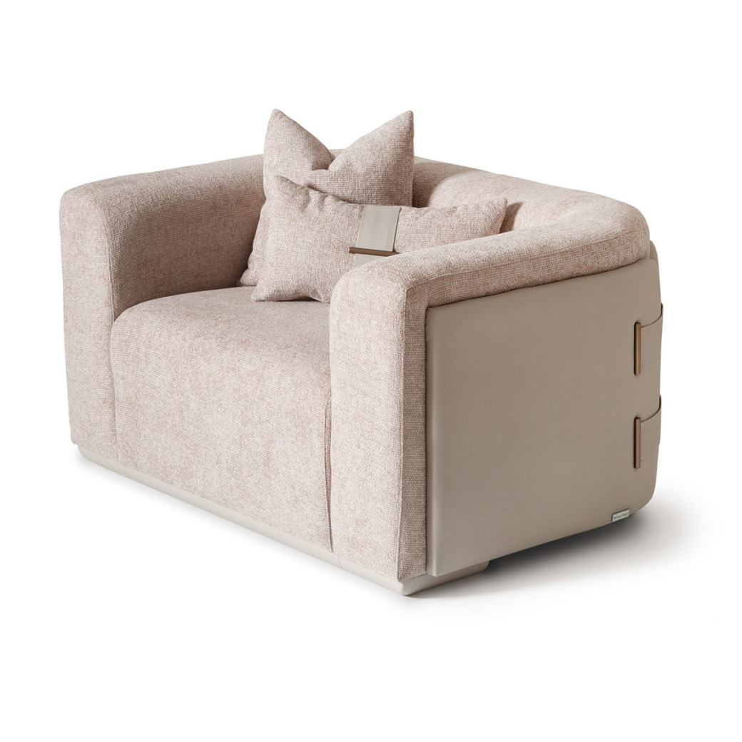 Chair 1/2 Mink Light Ash Canberra Collection By Michael Amini LFR-CNBA838-MNK-120