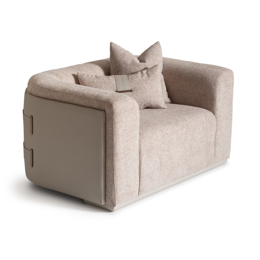 Chair 1/2 Mink Light Ash Canberra Collection By Michael Amini LFR-CNBA838-MNK-120