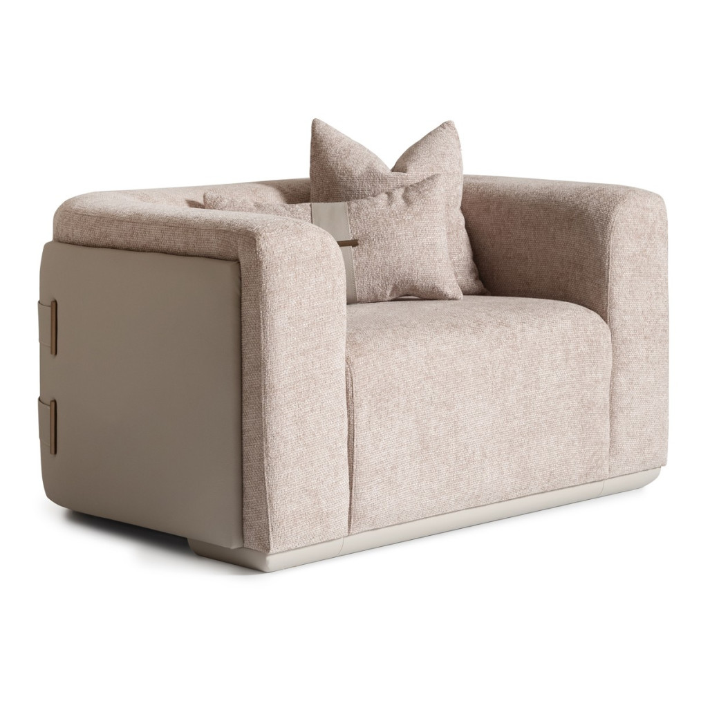 Chair 1/2 Mink Light Ash Canberra Collection By Michael Amini LFR-CNBA838-MNK-120