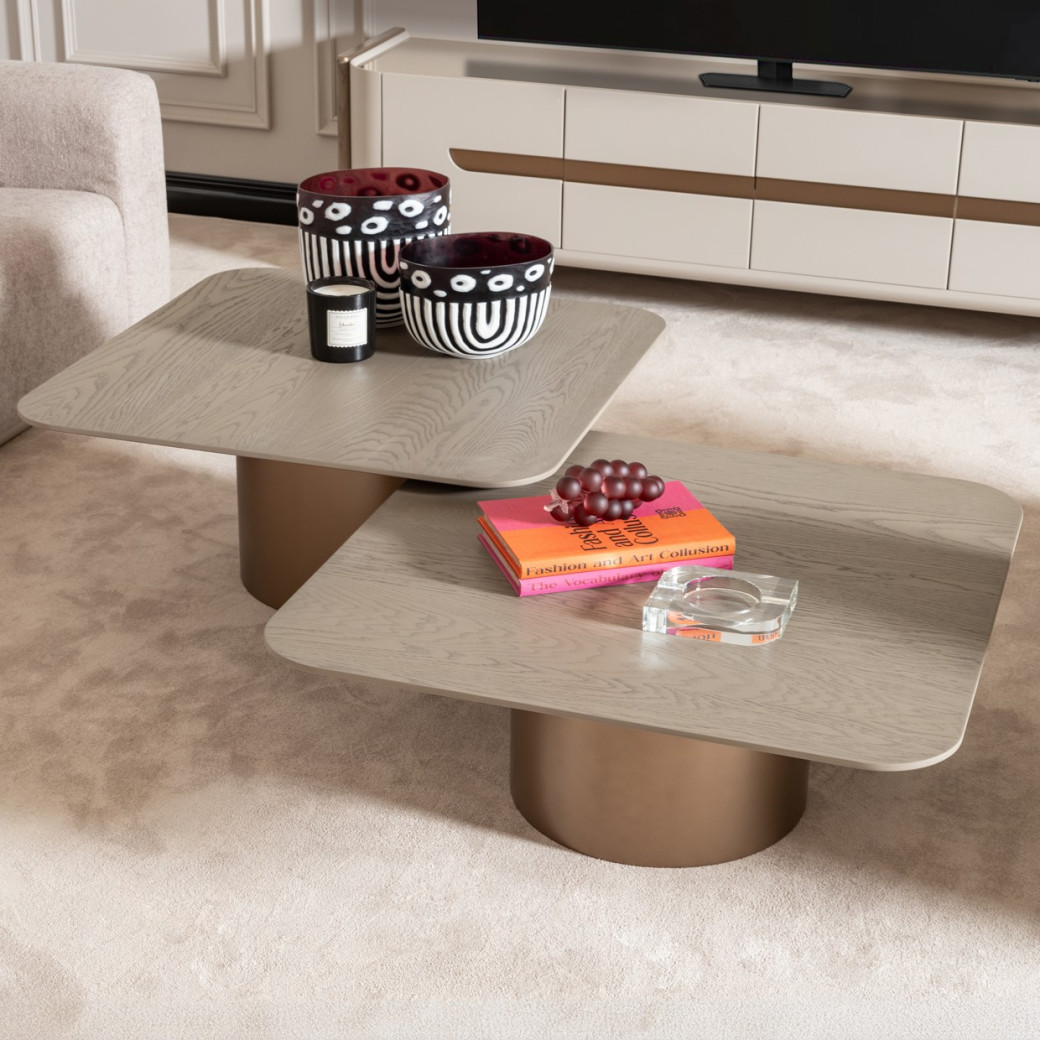 Short Cocktail Table Light Ash  Canberra Collection By Michael Amini  LFR-CNBA204-120