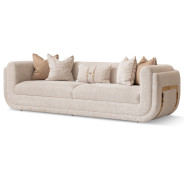 Standard Sofa Cashmere Bright Gold Savannah Breeze Collection By Michael Amini  LFR-SBRZ815-CSM-806