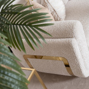 Mansion Sofa Cashmere Bright Gold Savannah Breeze Collection by Michael Amini  LFR-SBRZ816-CSM-806