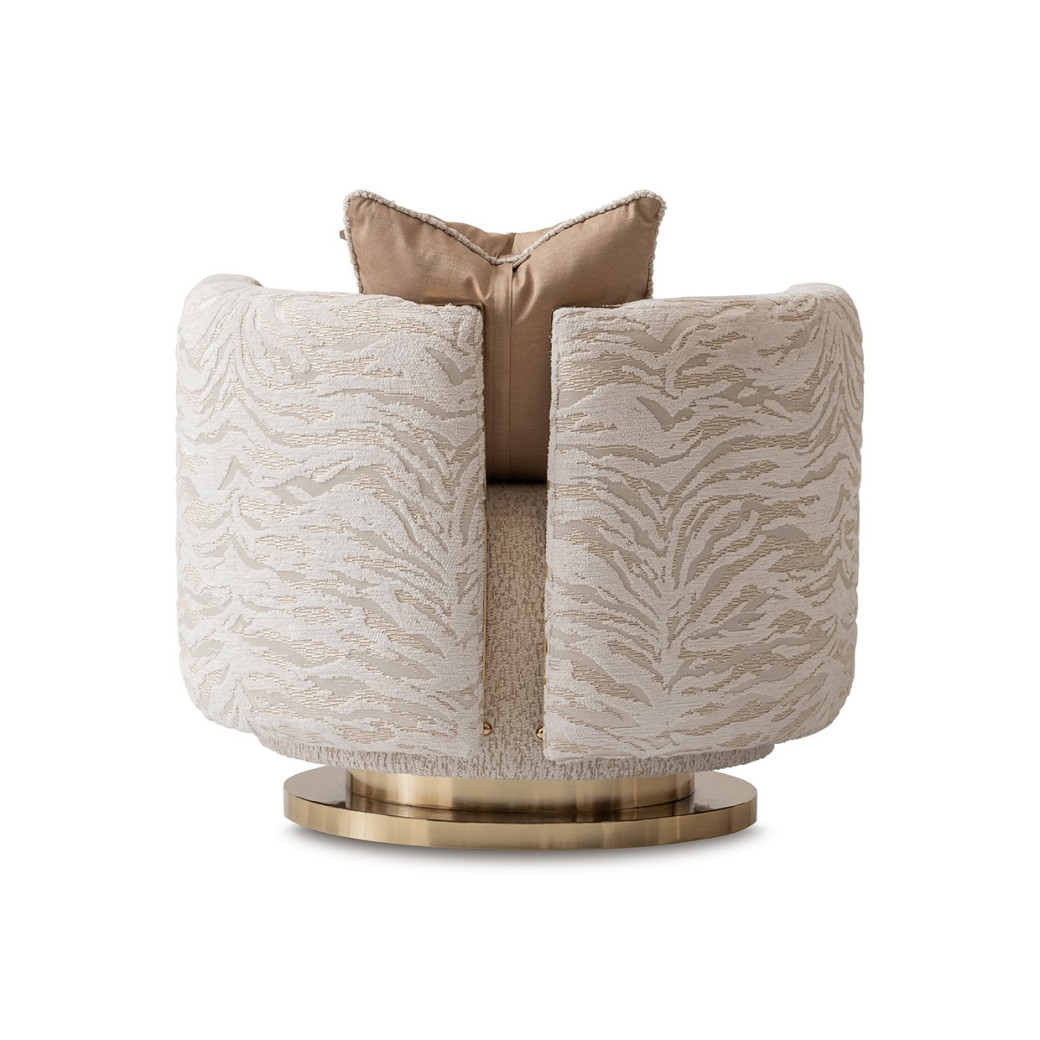 Swivel Chair Cashmere Bright Gold Savannah Breeze Collection By Michael Amini LFR-SBRZ839-CSM-806