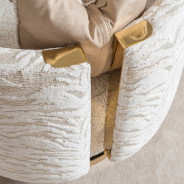 Swivel Chair Cashmere Bright Gold Savannah Breeze Collection By Michael Amini LFR-SBRZ839-CSM-806