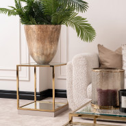 End Table Bright Gold  Savannah Breeze Collection by Michael Amini  LFR-SBRZ202-806
