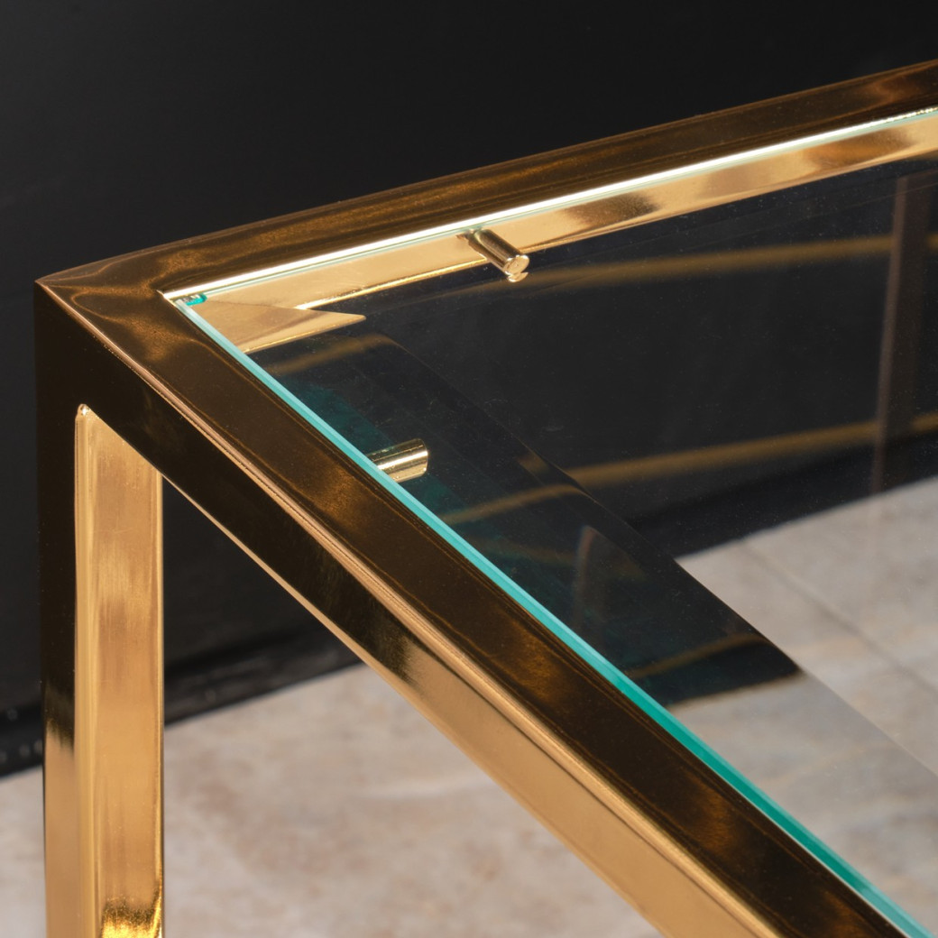 End Table Bright Gold  Savannah Breeze Collection by Michael Amini  LFR-SBRZ202-806