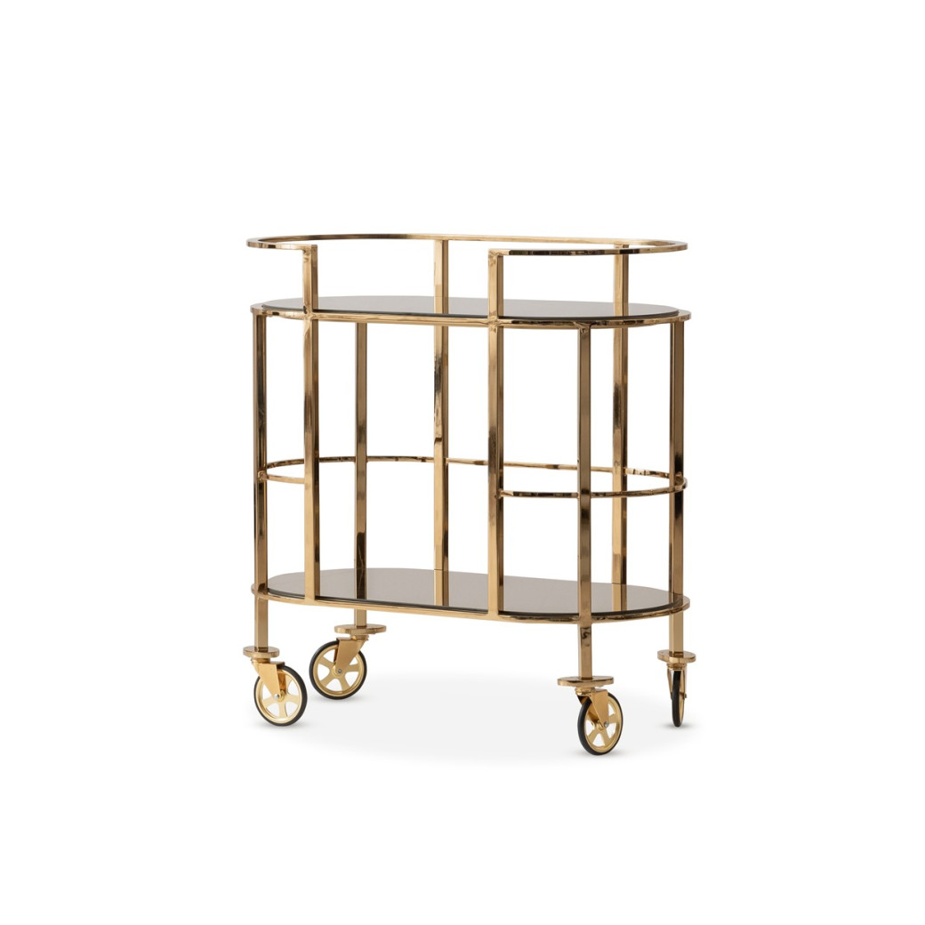 Serving Cart Bright Gold Savannah Breeze Collection by Michael Amini   LFR-SBRZ225-806