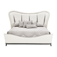Eastern King Upholstered 3pc Bed Tuxedo Collection By Michael Amini 9087000EK-832