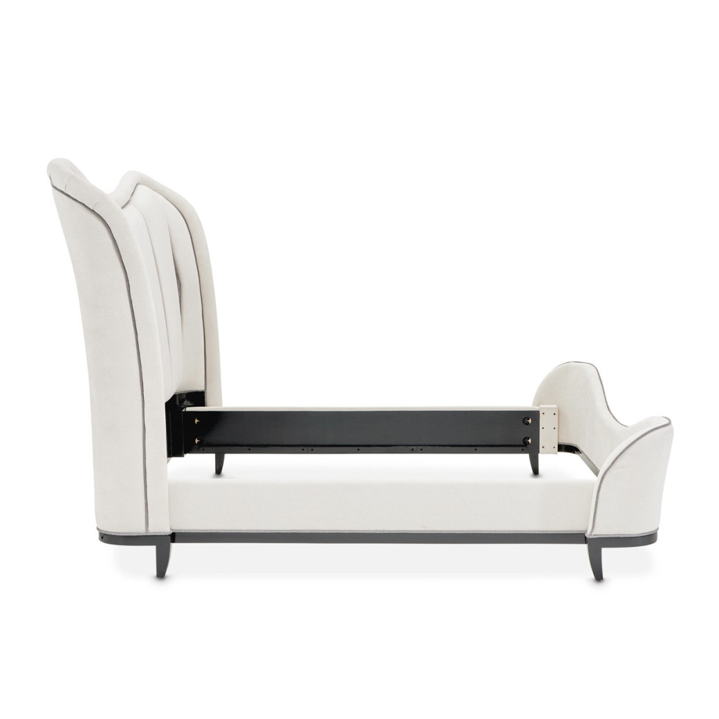 Eastern King Upholstered 3pc Bed Tuxedo Collection By Michael Amini 9087000EK-832
