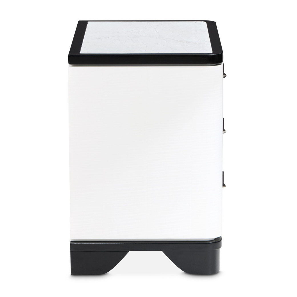 Nightstand, Large Piano Keyboard Tuxedo Collection By Michael Amini 9087042-832
