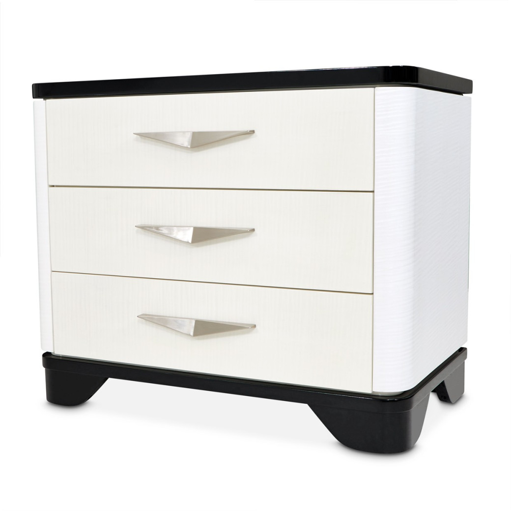 Nightstand, Large Piano Keyboard Tuxedo Collection By Michael Amini 9087042-832