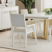 7PC Rectangular Dining Table Palm Gate Collection By Michael Amini 9086000-108