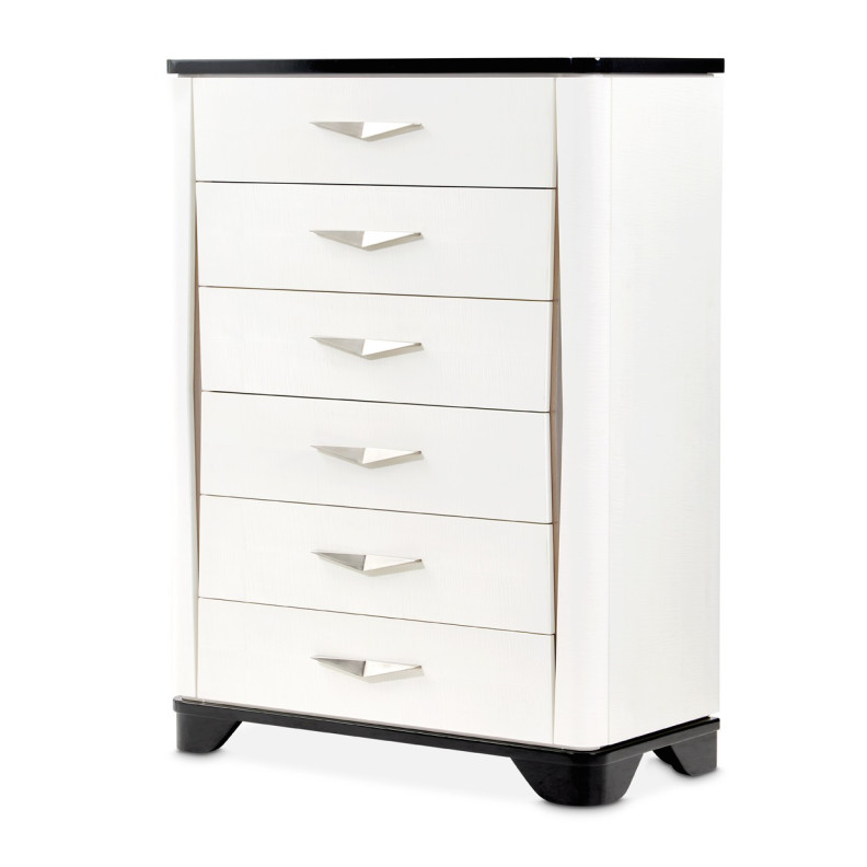 6 Drawer Chest Piano Keyboard Tuxedo Collection By Michael Amini 9087070SA-832