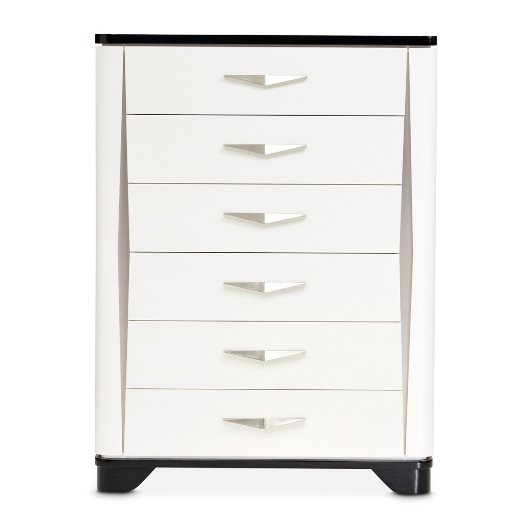 6 Drawer Chest Piano Keyboard Tuxedo Collection By Michael Amini 9087070SA-832