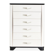 6 Drawer Chest Piano Keyboard Tuxedo Collection By Michael Amini 9087070SA-832