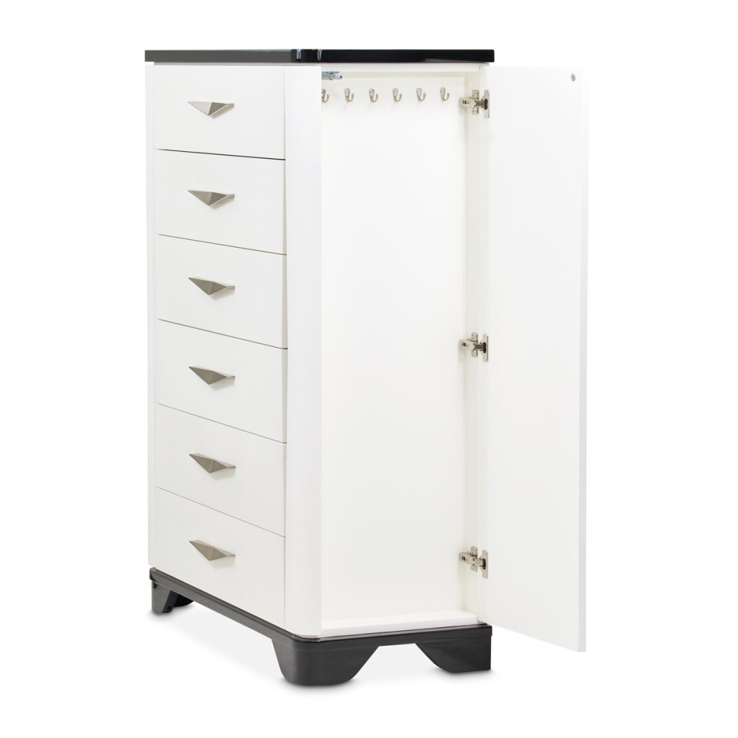 6 Drawer Chest Piano Keyboard Tuxedo Collection By Michael Amini 9087070SA-832