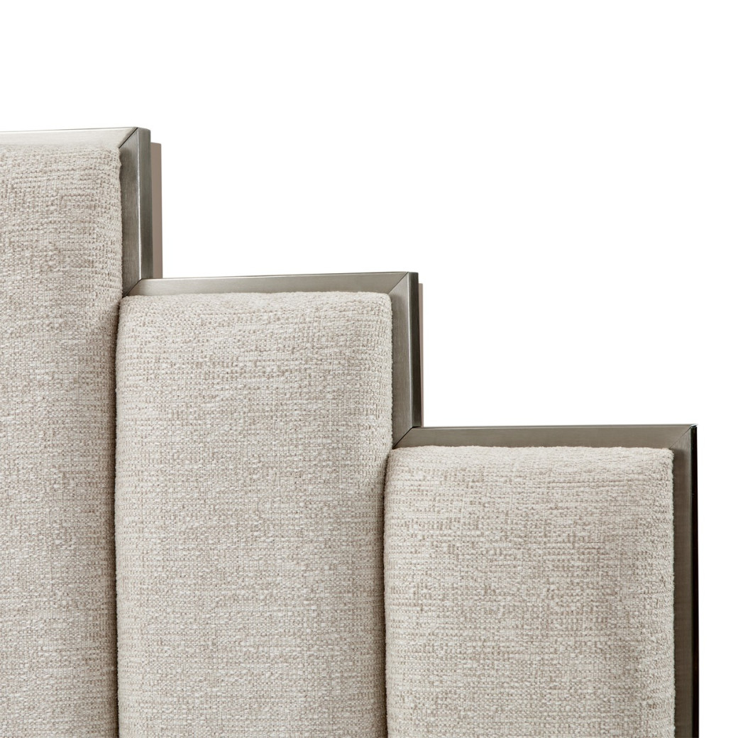 Eastern King Platform Bed Palm Gate Clay Collection By Michael Amini 9086000CEK3-833