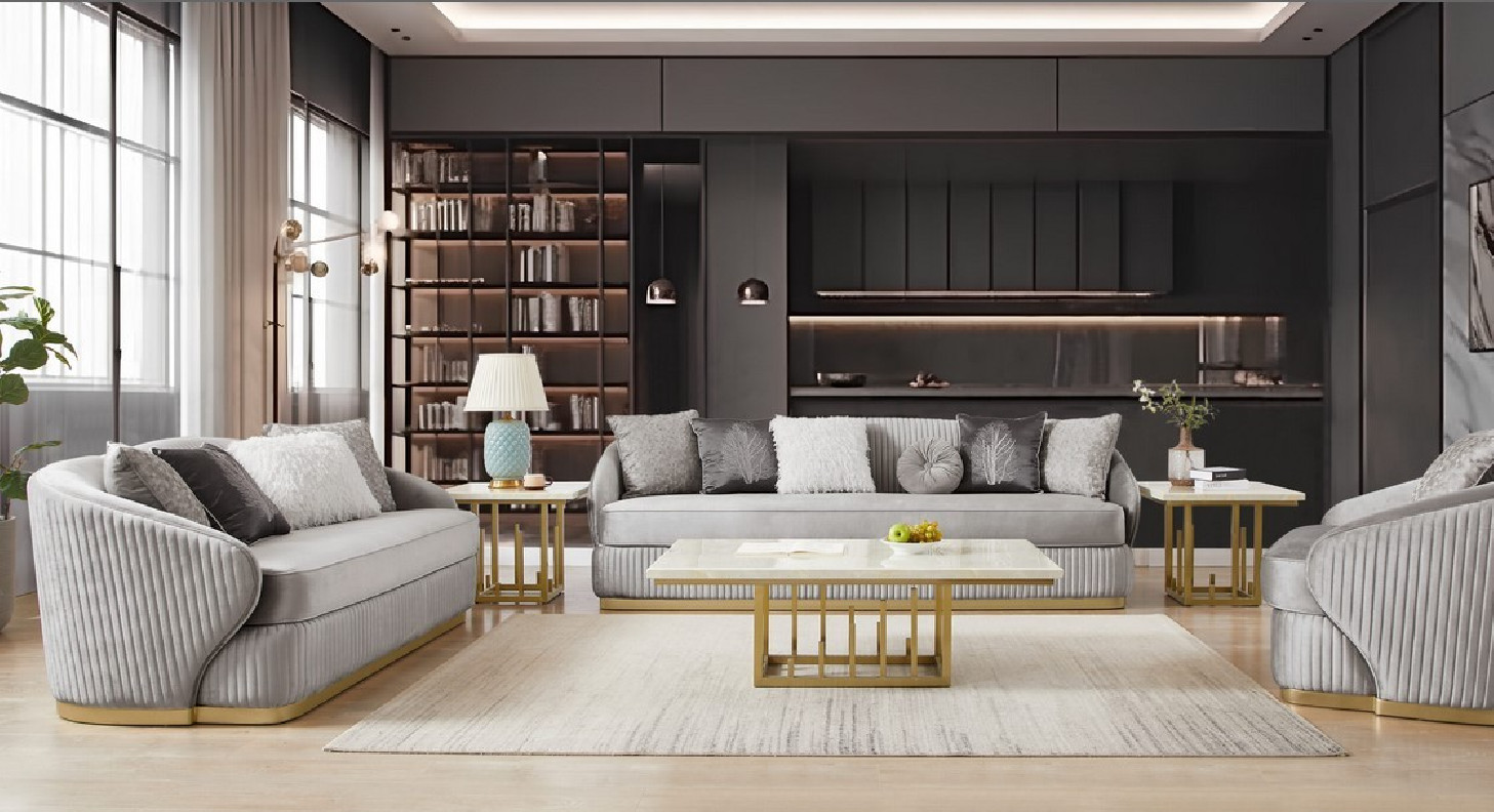 HD 7008 2PC Sofa & Loveseat European Style by Homey Design