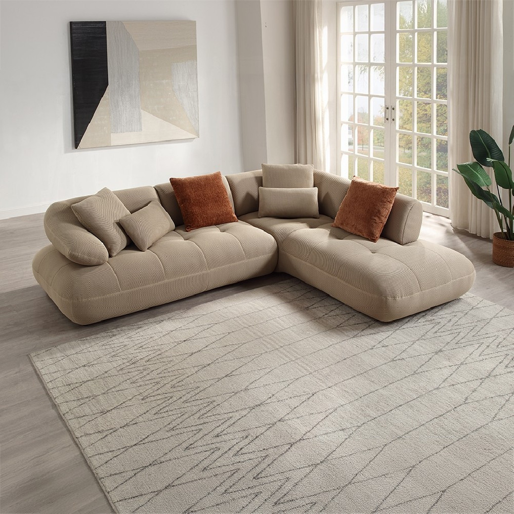 LV03920 Carrick Sectional Sofa w/6 Pillows by Acme Furniture