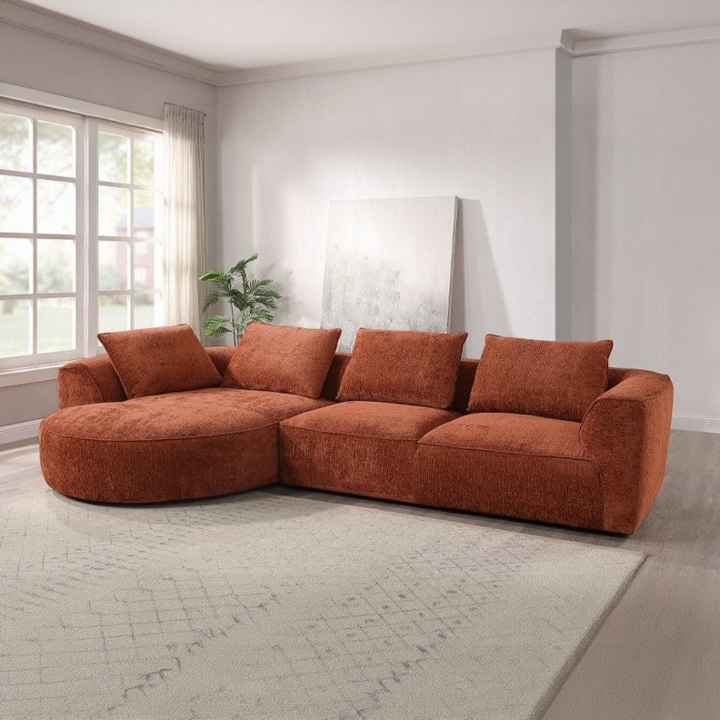 LV03240 Aceso Sectional Sofa W/4 Pillows by Acme Furniture