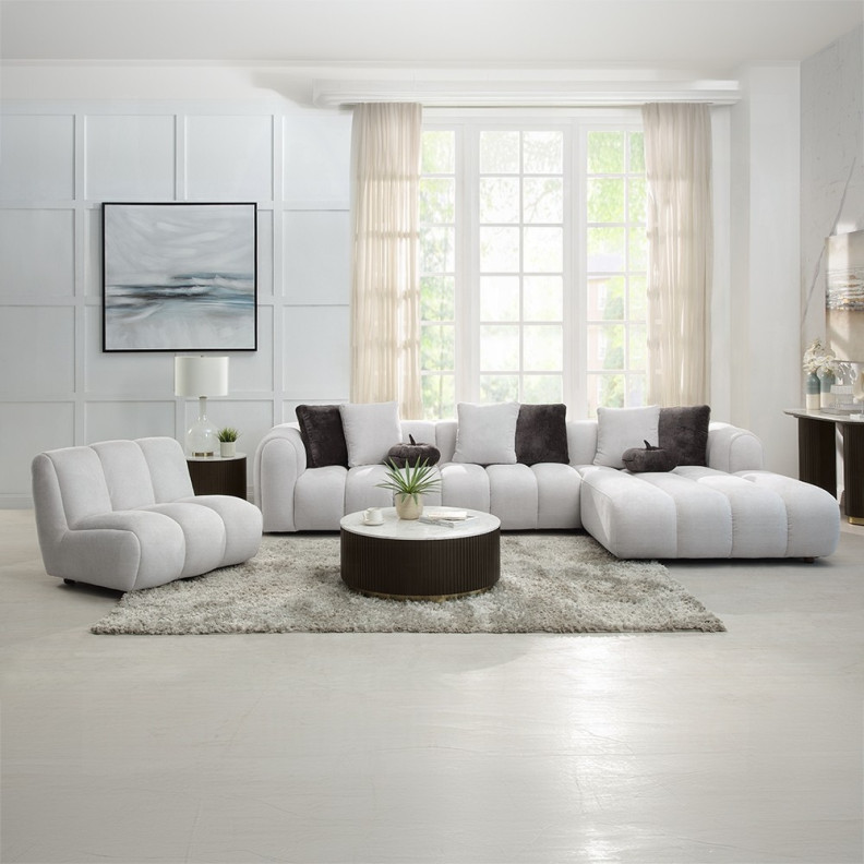 LV04320 Manilla Sectional Sofa w/8 Pillows by Acme Furniture