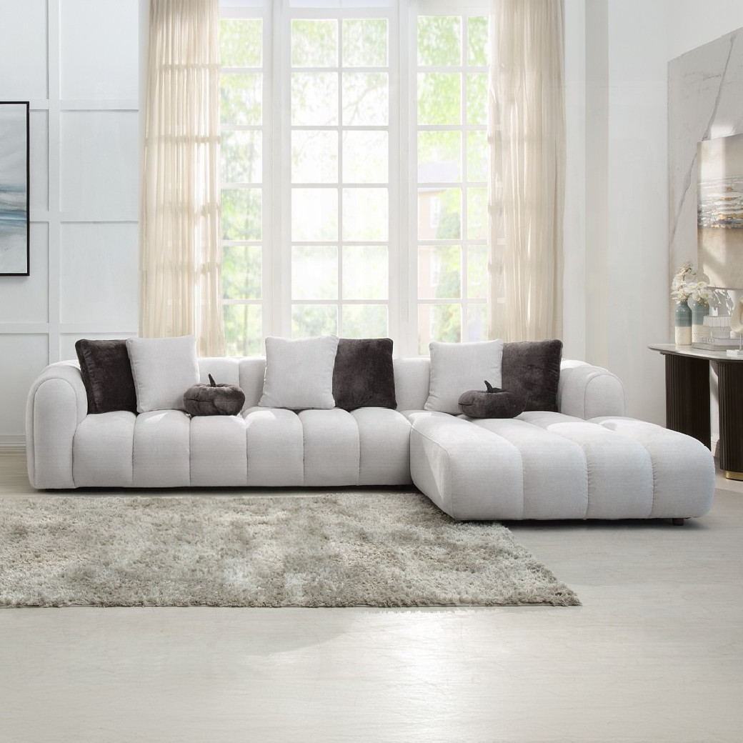 LV04320 Manilla Sectional Sofa w/8 Pillows by Acme Furniture