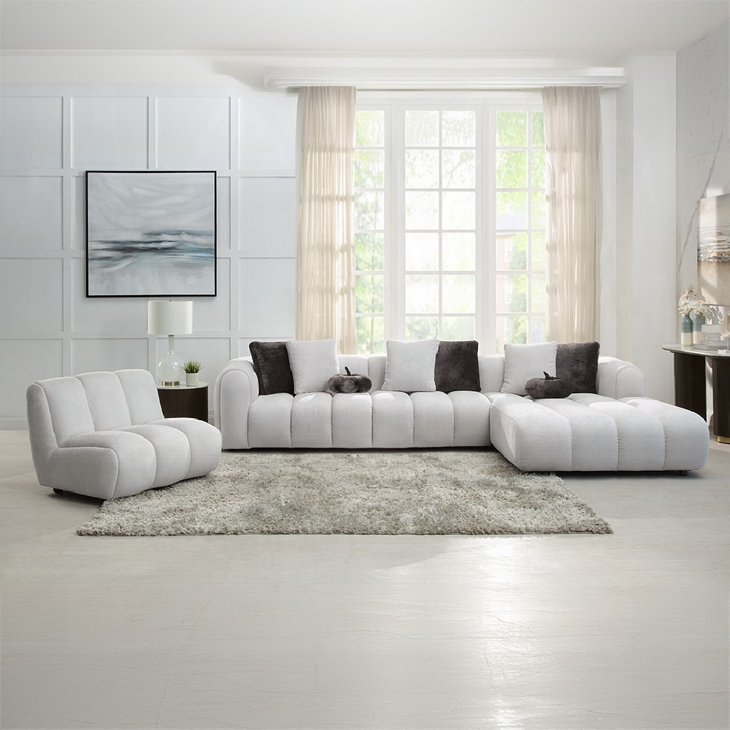 LV04320 Manilla Sectional Sofa w/8 Pillows by Acme Furniture