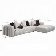 LV04320 Manilla Sectional Sofa w/8 Pillows by Acme Furniture