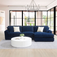LV04400 Breton Sectional Sofa w/4 Pillows by Acme Furniture