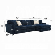 LV04400 Breton Sectional Sofa w/4 Pillows by Acme Furniture