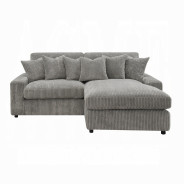 LV01882 Tavia Reversible Sectional Sofa W/6 Pillows by Acme Furniture