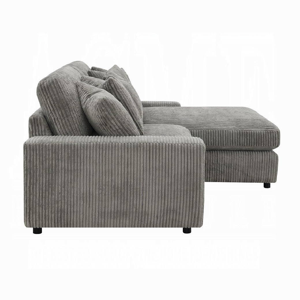 LV01882 Tavia Reversible Sectional Sofa W/6 Pillows by Acme Furniture