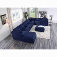 56035 Crosby 8PC Modular Blue Fabric by Acme Furniture