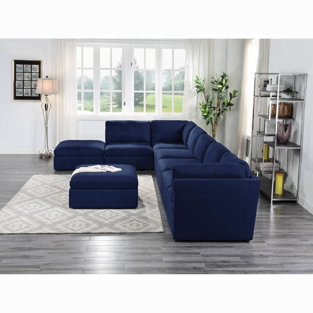 56035 Crosby 8PC Modular Blue Fabric by Acme Furniture
