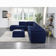 56035 Crosby 8PC Modular Blue Fabric by Acme Furniture