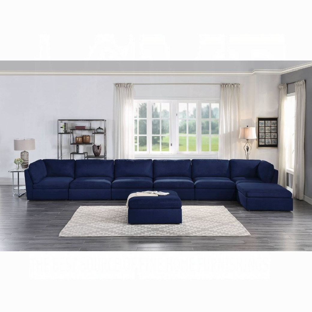 56035 Crosby 8PC Modular Blue Fabric by Acme Furniture