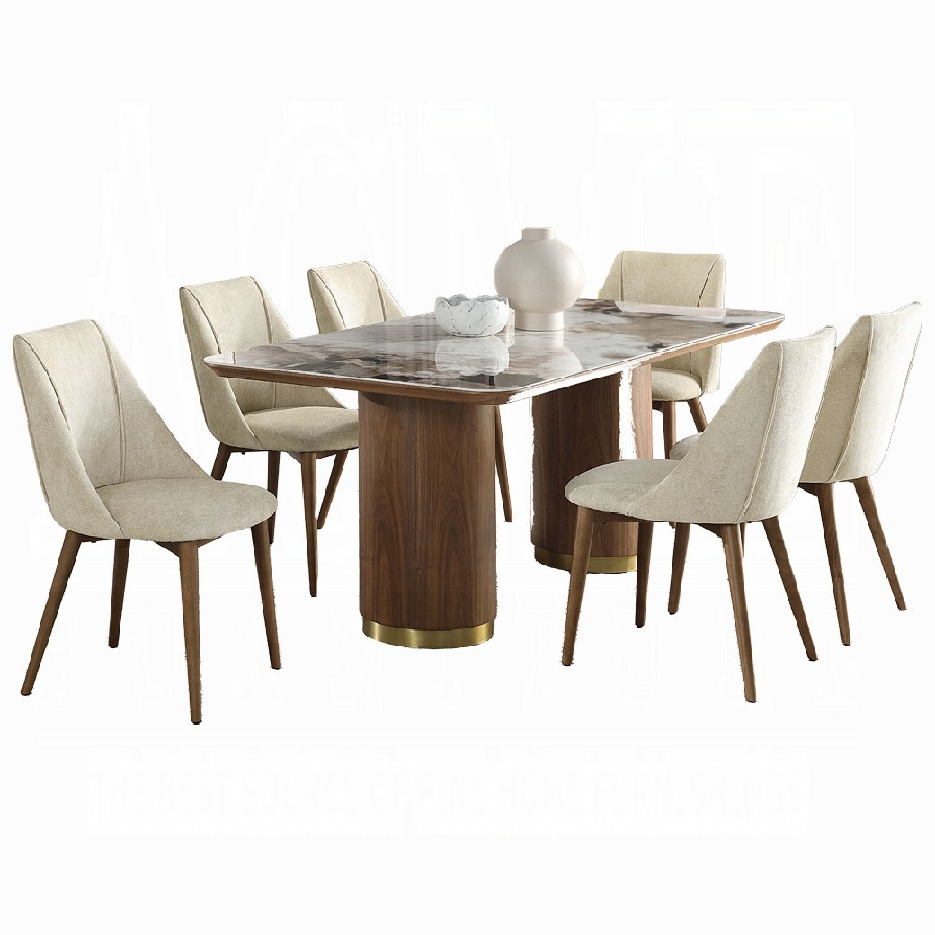 DN03145 7PC Willene Dining Table W/Ceramic Top by Acme Furniture