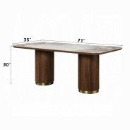 DN03145 7PC Willene Dining Table W/Ceramic Top by Acme Furniture