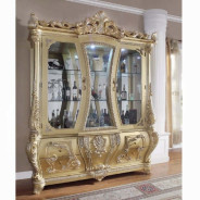 DN01482 7PC Dining Set Victorian Style Gold Finish Cabriole Collection By Acme Furniture