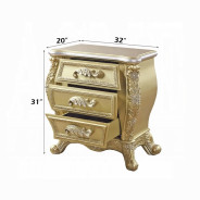 BD01463EK EK Bed Victorian Style Gold Finish Cabriole Collection by Acme Furniture