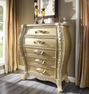 BD01467 Gold Finish Chest Victorian Style Cabriole Collection by Acme Furniture