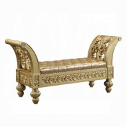 BD00451EK EK Bed Gold Finish Victorian Style Seville Collection By Acme Furniture