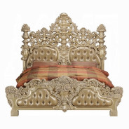 BD00451EK EK Bed Gold Finish Victorian Style Seville Collection By Acme Furniture