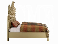 BD00451EK EK Bed Gold Finish Victorian Style Seville Collection By Acme Furniture